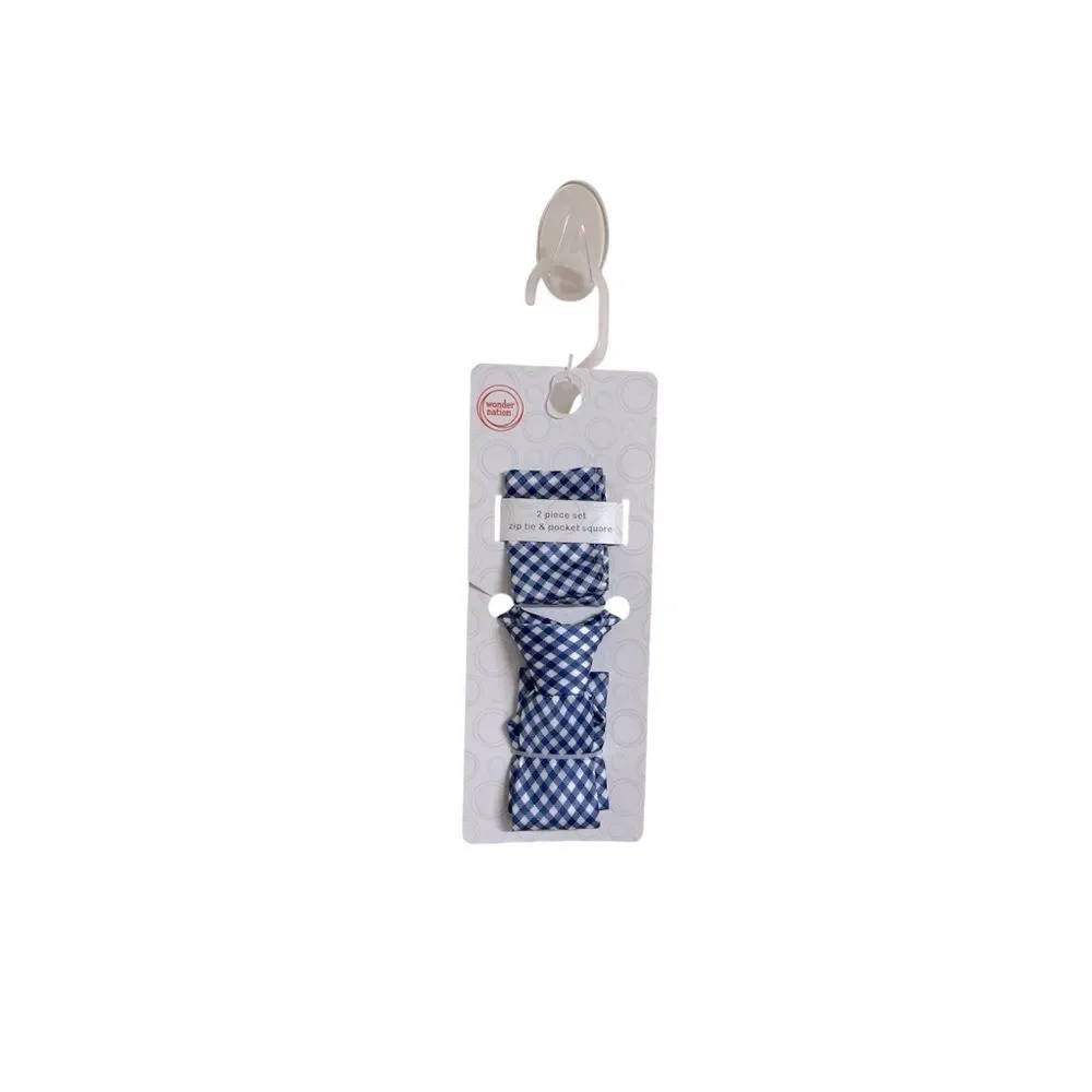 NWT Boy’s Blue Gingham Plaid Tie